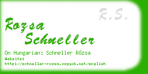 rozsa schneller business card
